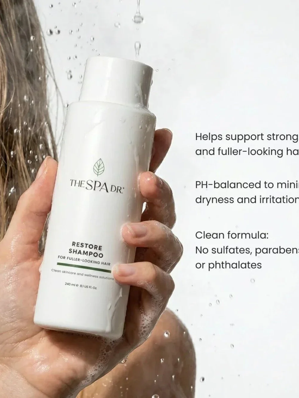 The Spa Dr. Restore Shampoo - White Bottle/New MRSP$23